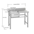 thumbnail image 3 of M optimized Stainless Steel Sink, Commercial Kitchen Prep & Utility Sink Free Standing Single Bowl for Restaurant Laundry Garage Bar Workshop, 3 of 7