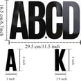 thumbnail image 3 of 21 Sheets 6 Inch Letter Stickers, Self Adhesive Vinyl Capital Alphabet Punctuation Stickers for Mailbox, Crafts, Notice Boards - Black, 3 of 8