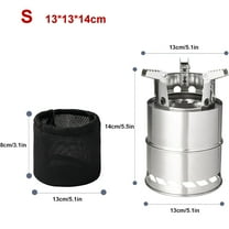 Portable Outdoor Camping Stove Wood Burning Mini Lightweight Stainless Steel Stove Picnic BBQ Cooker Travel Adventure Tools