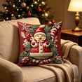 thumbnail image 3 of KFUIRDE Christmas-Printed Cushion Cover 18x18in, 3D Printed Sofa Pillow with Festive Christmas Theme, Decorative Cushion Case for Couch Living Room, Xmas Holiday Home Decor D, 3 of 5