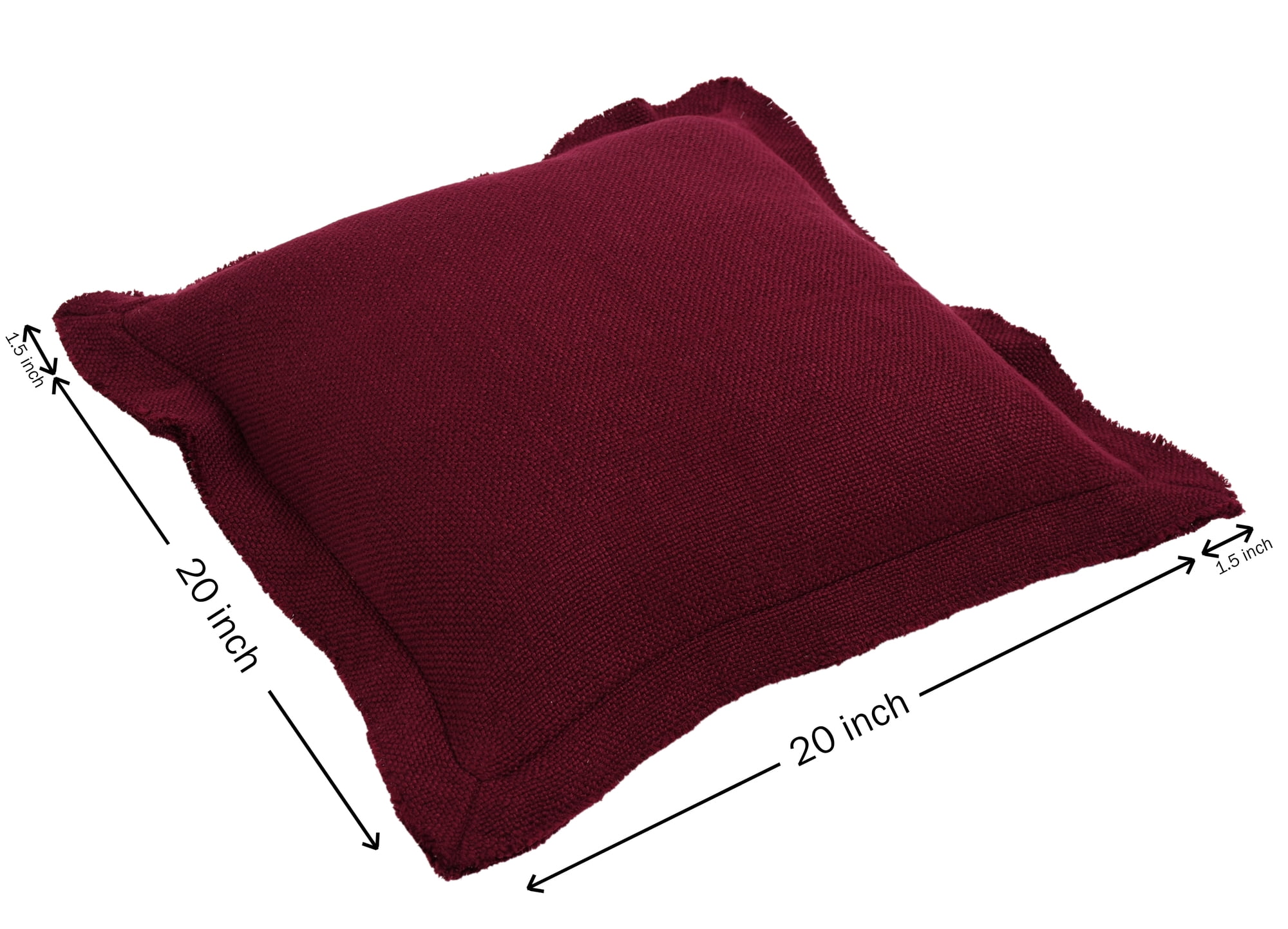 Better Homes & Gardens 20" x 20" Luscious Merlot Bi-Flange Polyester Decorative Pillow
