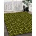 thumbnail image 3 of Ahgly Company Machine Washable Indoor Rectangle Transitional Dark Yellow Green Area Rugs, 4' x 6', 3 of 7