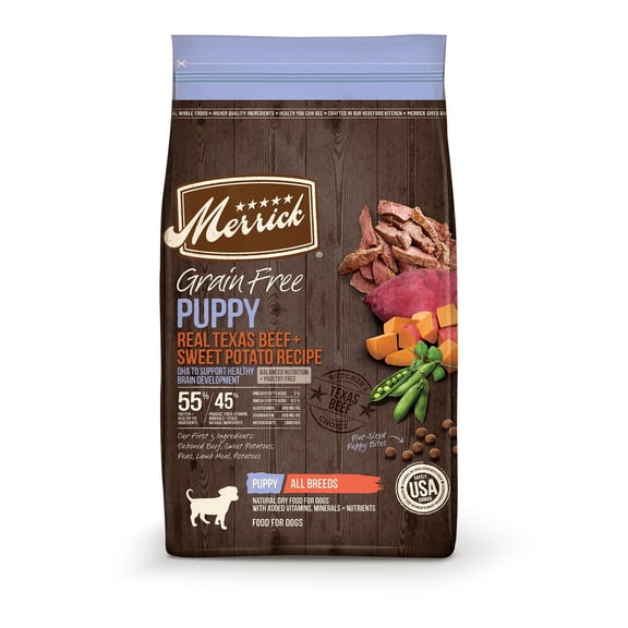 Merrick Grain-Free Beef & Sweet Potato Puppy Dry Dog Food, 4 lb