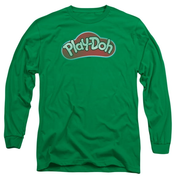 Play Doh Lid Long Sleeve Adult 18/1 T-Shirt Kelly Green