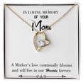 thumbnail image 1 of To Mom Remembrance Message Mother's Love Blooms White Forever Necklace w Message Card, 1 of 7