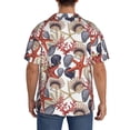 thumbnail image 3 of Gukieu Starfish Shell Print Men's Short-sleeved Shirts, Button-down Pocket Shirts, T-shirts, Beach Vacation Travel Summer Clothing-3X-Large, 3 of 5
