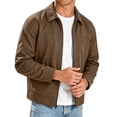 thumbnail image 4 of Hulanddfd Mens Jacket Zip Up Collared Coat, Lightweight Long Sleeve Outerwear with Pockets, Casual Spring Top, 4 of 7