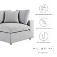 thumbnail image 2 of Modway Commix Down Filled Overstuffed Corner Chair, Light Gray, 2 of 8
