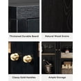 thumbnail image 6 of EYYTHUNG Arched Storage Cabinet, Modern Sideboard Buffet, Accent Display with Acrylic Door, Black Oak, 6 of 6
