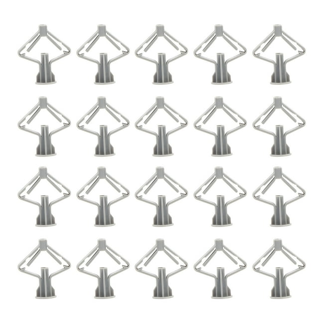 OUNONA 200Set Drywall Anchor Kit Plastic for Drywall Light Grey for Handyman