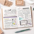6 Pieces Cat Wood Journal Stamps, Decorative Rubber Stamp Set, Calendar ...