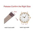 thumbnail image 2 of Unique Bargains Cowhide Leather Band Embossed 15mm Leather Watch Strap with Spring Bar Pins, Brown, 2 of 6