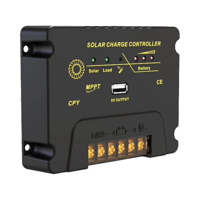 Contrôleur Solaire 20A, Régulateur de Batterie de Panneau Solaire 12 Volts/24 Volts, Identification Automatique, Recharge Solaire