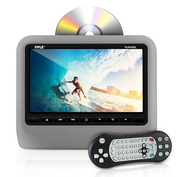 Pyle PLD94GR Headrest Vehicle 9'' Video Display Monitor, CD/DVD