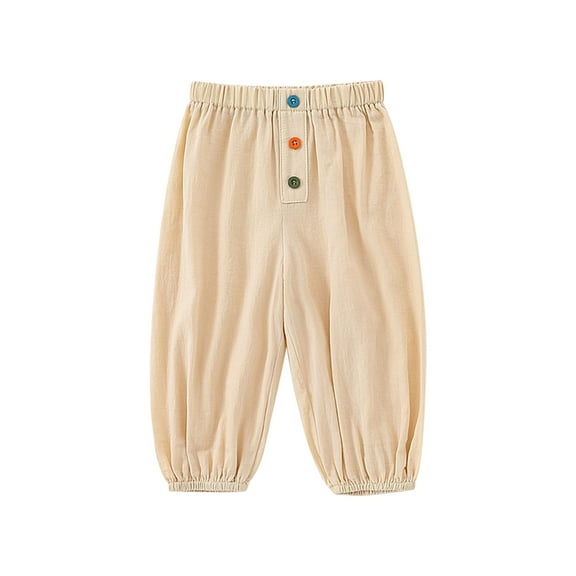 Mgmyaa Toddler Baby Boys Girls Joggers Pants Cotton Soild Color Drawstring Elastic Waist Sweatpants with Pockets 6M-3T