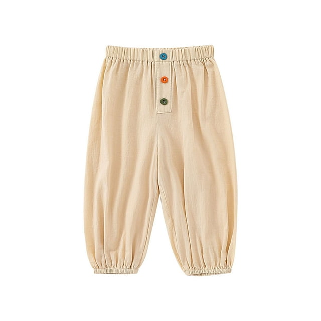 Children's Pants Clearance Sale Toddler Kids Boys Solid Color Button Leisure Pants Jogger Pants