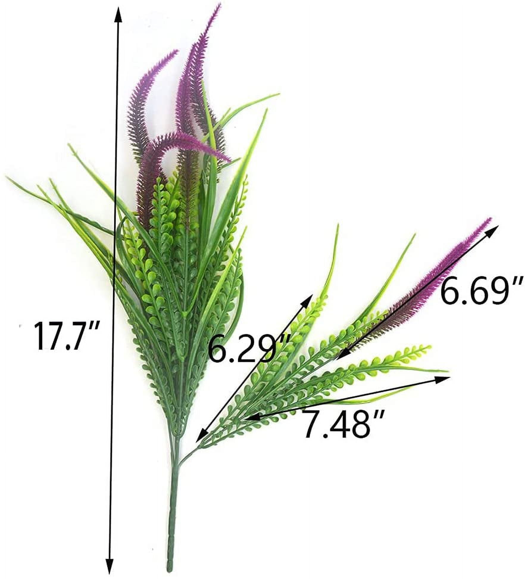 MAMOWEAR Artificial Outdoor Plants Flowers Faux Plastic Plant Fake Setaria UV Resistant Plants for Summer Planters Patio Front Door Porch Décor