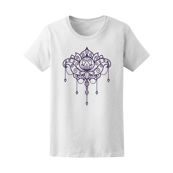 Lotus Flower Mandala Style Women T-Shirt - Image by Shutterstock, Female Medium