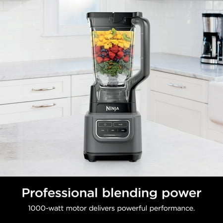 Ninja Classic Blender, 1000 Watts, 3 Speeds, Smoothies, 72 Oz. Pitcher, Total Crushing Blades, Dark Gray BE200