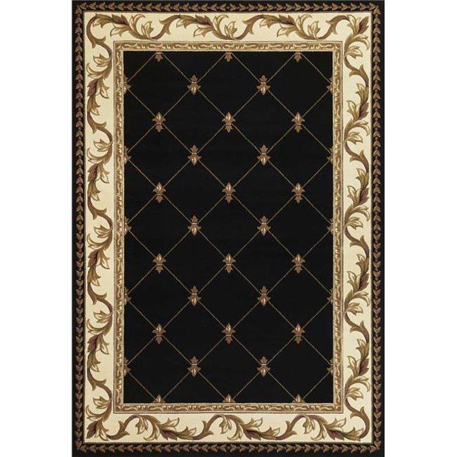 7 ft. 7 in. x 10 ft. 10 in. Polypropylene Black Area Rug