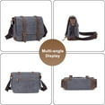 thumbnail image 2 of SikaFu Men's Small Camera Bag Waterproof Waxed Canvas Messenger Bag Compact Shoulder Bags for DSLR/SLR/Mirrorless (Green), 2 of 7