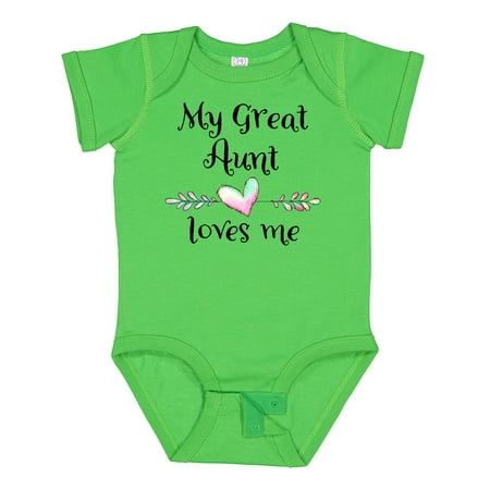 

Inktastic My Great Aunt Loves Me- Heart Gift Baby Boy or Baby Girl Bodysuit