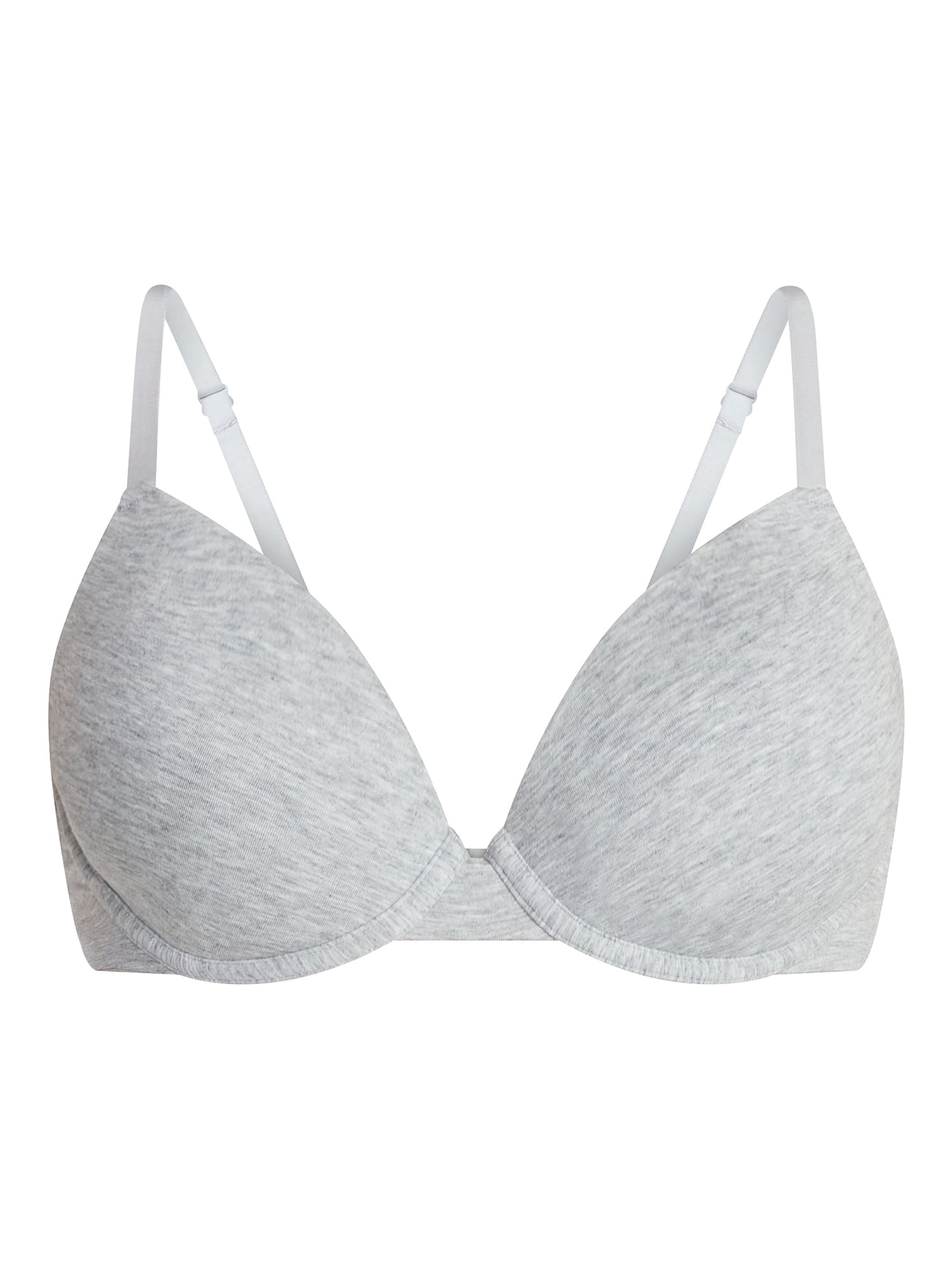 No Boundaries Cotton Blend Lightly Lined T-Shirt Bra, Women's 34A-40C