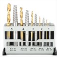 thumbnail image 1 of Juego de 10 Brocas de Cobalto para Zurdos y Extractores de Acero de Aleación con Estuche Metálico para Extraer Pernos Rotos., 1 of 5
