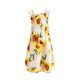 thumbnail image 2 of Vestido de tirantes de playa con estampado de flores de girasol a la moda de verano para padres e hijos traje de madre e hija para padres e hijos chico Pompotops qyievc1593, 2 of 9