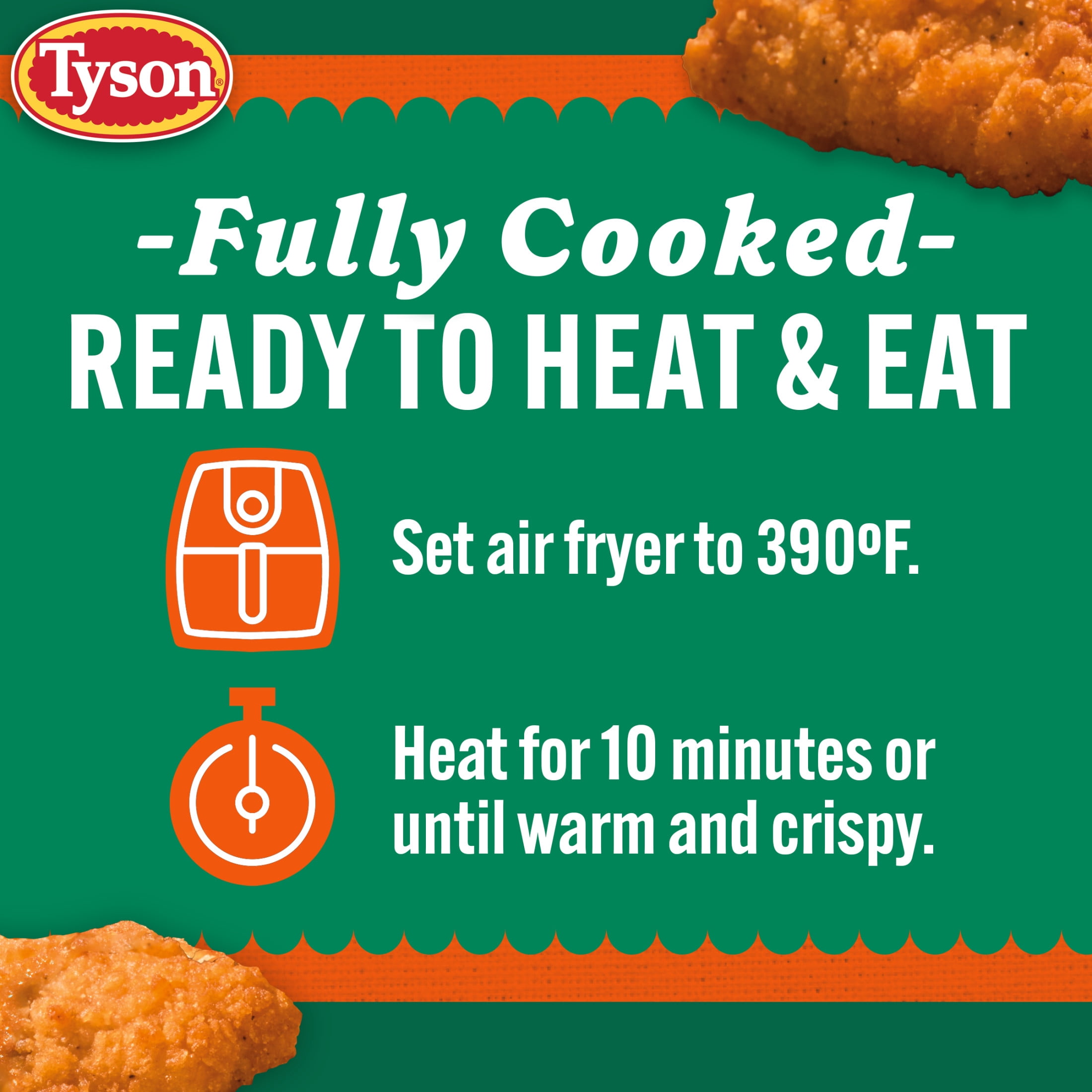 Tyson Lightly Breaded Buffalo Strips, 20 oz (Frozen, Fully Cooked)