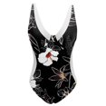 thumbnail image 2 of Aayomet Womens One Piece Swimsuit Twist Front Tummy Control Bathing Suits,Black L, 2 of 3