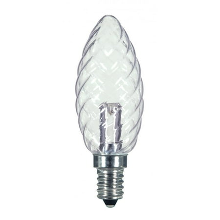 

Satco S9155 (12 Pack) 1 Watt LED Light Bulb; Candelabra base; 120 Volt