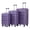 Purple, variant on 3-Piece ABS Spinner Luggage Set, 20"/24"/28" Lightweight Hard Shell Suitcases, Airline Approved Carry-On, 360° Spinner Wheels, Waterproof Travel Set