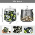 thumbnail image 2 of Yayeee Ashtray with Lid for Cigarette Smokeless Stainless Steel Home Ash Holder, White Flower Pattern, 2 of 7