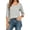 Gray, variant on Casual Tops For Women V Neck Top Three Quarter Sleeve Loose Solid Color Side Split Relaxed Top For An Everyday Look Womens Long Sleeve Tops