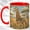Red, variant on Savanna Giraffe Coffee Mug, Boho Animal Mug, Ceramic 11 oz