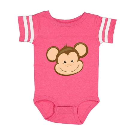 

Inktastic Cute Monkey Head Gift Baby Boy or Baby Girl Bodysuit