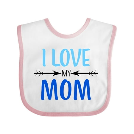 

Inktastic I Love My Mom Mothers Day Boys or Girls Baby Bib