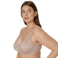 thumbnail image 2 of Bali Passion for Comfort Smooth Lace Bra Evening Blush 34C, 2 of 6