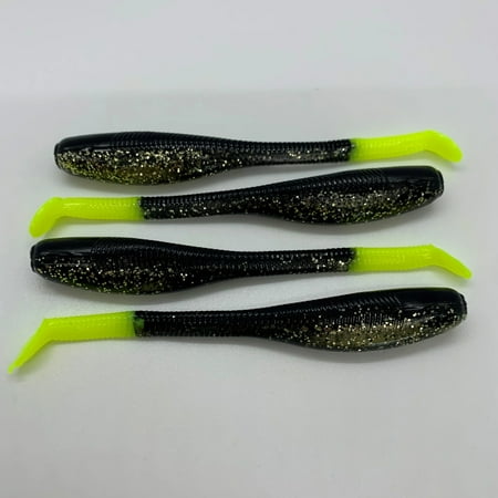 UPC: 0850728005029 | Down South Lures Super Model 5 Paddle Tail Swimbaits 6-Pack (Made in USA)
