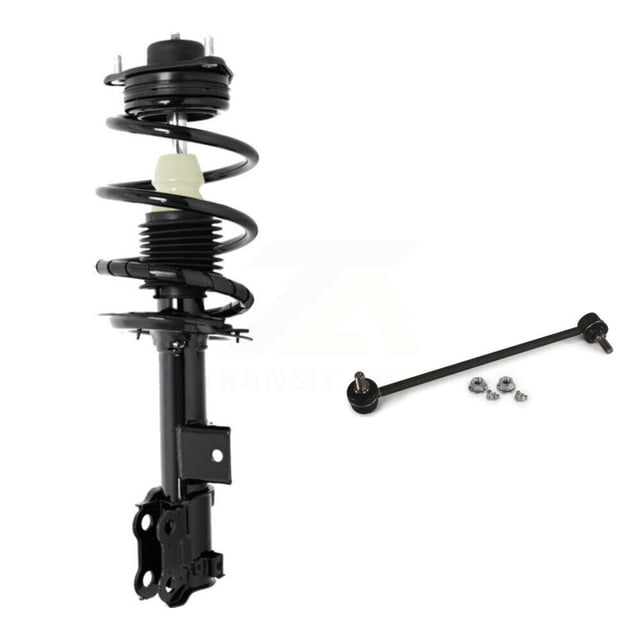 Transit Auto Front Right (Passenger Side) Shock Assembly TQ Link Kit for Car Kia Optima LX EX Excludes Sport Suspension Hybrid with Rear Facing Stabalizer Bar; Turbo SX SXL Models KSS-104937