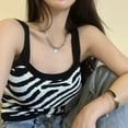 thumbnail image 4 of Women's Summer Wear With Zebra Stripe Tank Tops Super Elastic And Suspender Vest, 4 of 5
