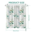 thumbnail image 4 of Dznils Cortina Shower de Tela Blanca Estampado Floral de Eucalipto Verde Acuarela con Ganchos, 72" x 72", 4 of 11