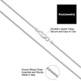 thumbnail image 3 of KoolJewelry 925 Sterling Silver Round Wheat Chain Necklace (1.5 mm, 18 inch), 3 of 6