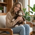thumbnail image 5 of Monkey Stuffed Animals Plush Toys, 11" Cute Plushie Soft Cuddly Plushy Fluffy Soft Toys, Gifts for Family Girls Boys (Khaki), 5 of 9