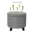 thumbnail image 3 of Homebeez Upholstered Tufted Storage Ottoman Footstool, 17"H Round Foot Rest Storage Ottoman for Living Room & Bedroom, 3 of 7