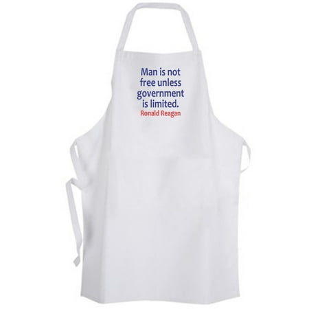

Aprons365 - Man is not free unless government limited – Ronald Reagan Quote Apron