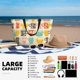 thumbnail image 5 of Fotbe Vintage Cup Bolsa de Viaje para Playa - Resistente al Agua, Bolsa Tote de Gran Capacidad y Ligera con 7 Bolsillos para Mujeres y Hombres, 5 of 7