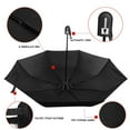thumbnail image 4 of Compact Open Windproof Folding Portable Travel Solid Color Black Umbrella, 4 of 7