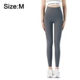 thumbnail image 2 of Leggings de cintura alta para mujer - Pantalones cálidos con control de abdomen - Mallas de yoga - Gris plateado para 15 ℃ a 25 ℃, 2 of 6